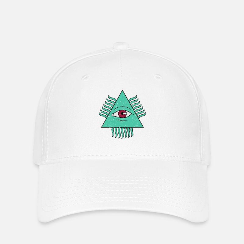 Pyramid Eye - Flexfit Cap - white