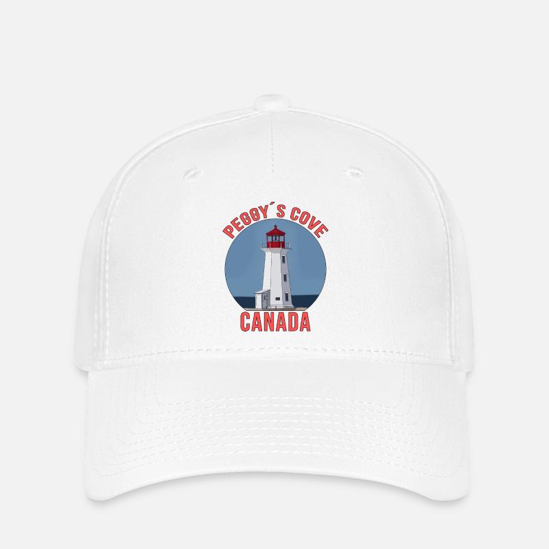 Peggy’s Cove, Nouvelle-Écosse, Canada - Casquette Flexfit - blanc