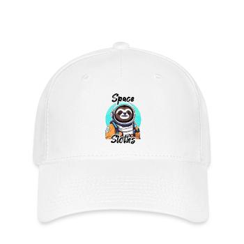 Space Sloths - Faultier Astronaut - Flexfit Cap - Weiß - Vorne