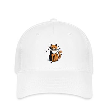 Café pour chat - Casquette Flexfit - blanc - Devant