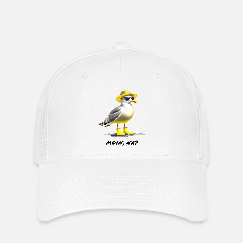 Moin - Mouette - Casquette Flexfit - blanc