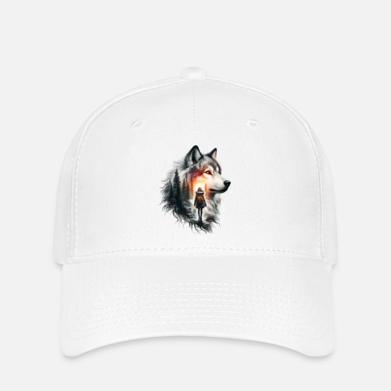 Wolf 2 - Flexfit Cap - Weiß