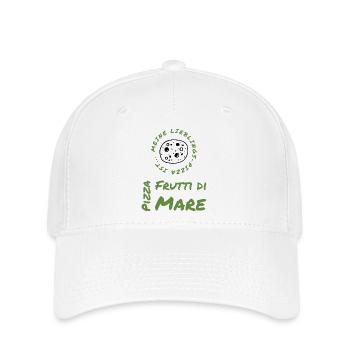 Pizza Fruti de Mare: Meer trifft Pizza - Flexfit Cap - Weiß - Vorne