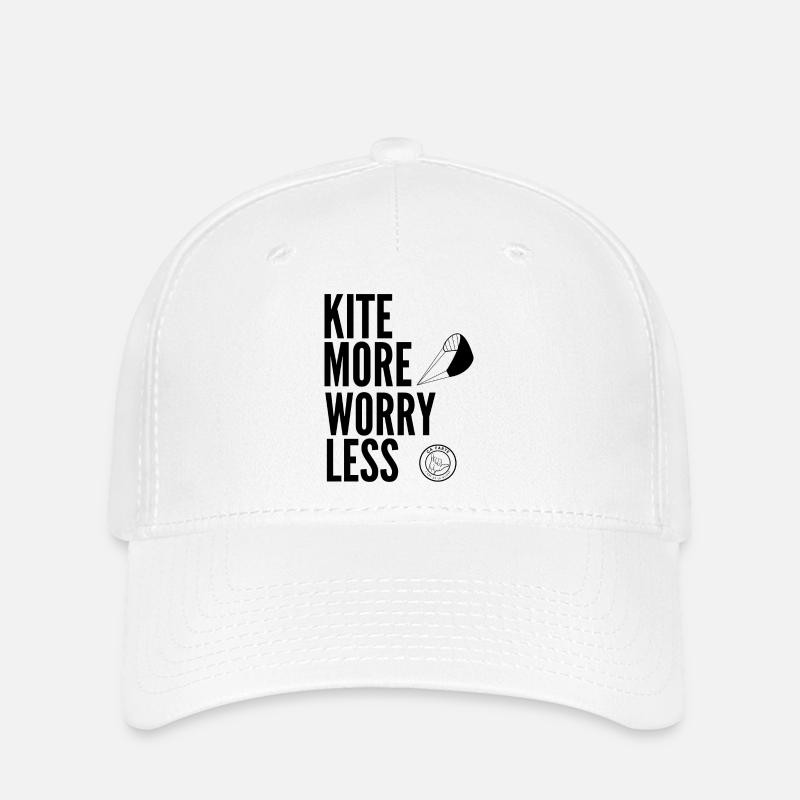 KITE More Worry Less - Casquette Flexfit - blanc