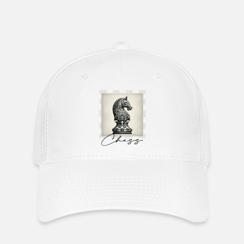 Échecs - Casquette Flexfit - blanc