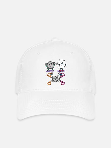 Stein, Papier, Schere! - Flexfit Cap - Weiß