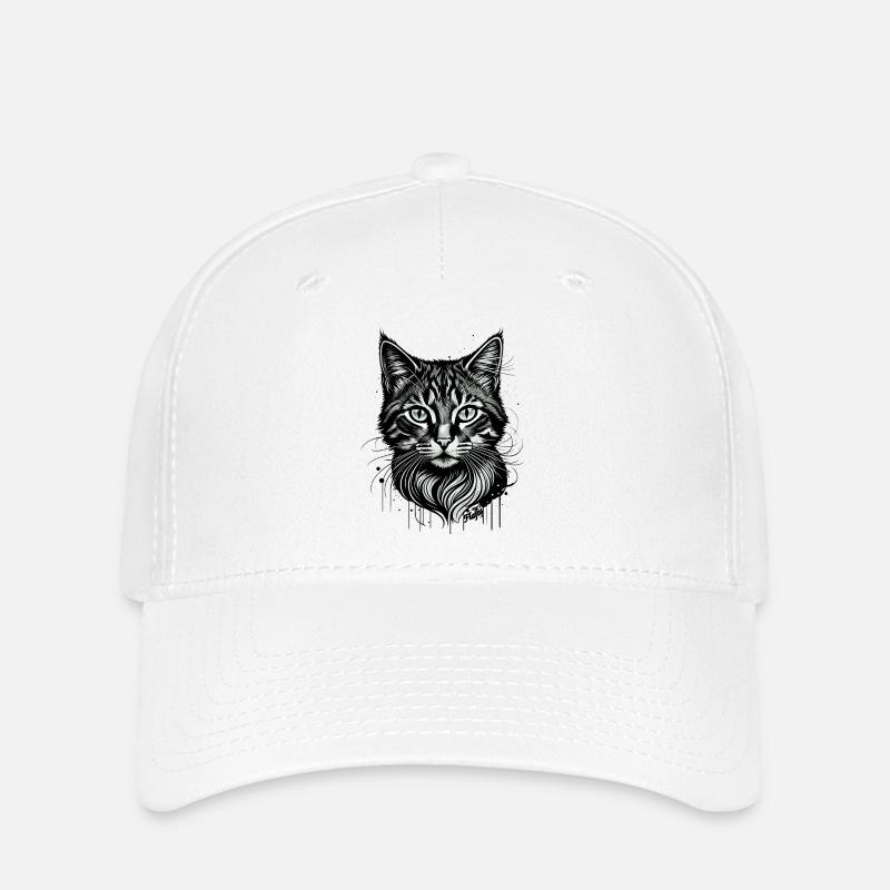 Tatouage de chaton 🐾 1 - Casquette Flexfit - blanc