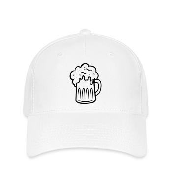 beer 001 - Flexfit Cap - white - Front