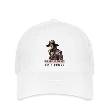 Do Not Be Afraid - Dark Humor Plague Doctor Design - Flexfit Cap - Weiß - Vorne