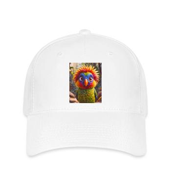 super süßes australisches Tier Regenbogenlorikeet - Flexfit Cap - Weiß - Vorne