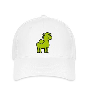 Kamel Comic - Flexfit Cap - Weiß - Vorne