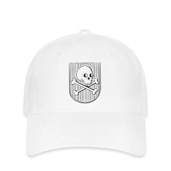 Skull and bones - Flexfit Cap - white - Front