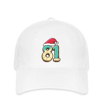 81 Number Christmas Cookie - Flexfit Cap - white - Front