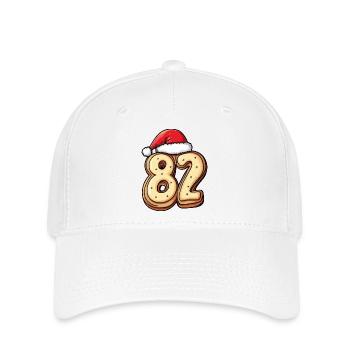 Biscuit de Noël à 82 chiffres - Casquette Flexfit - blanc - Devant