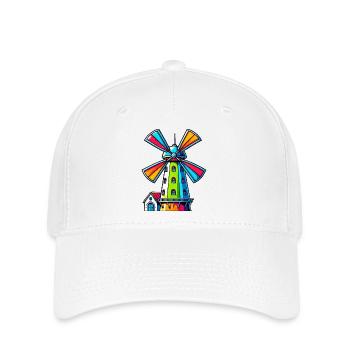 Moulin à vent - Casquette Flexfit - blanc - Devant