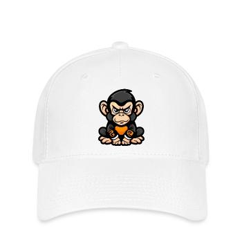 Bande dessinée Singe - Casquette Flexfit - blanc - Devant