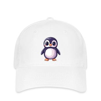 Cute Cartoon Penguin Character - Flexfit Cap - white - Front