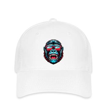 Gorillas with sunglasses - Flexfit Cap - white - Front