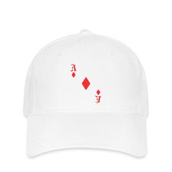 Jeu de cartes As Carte Costume Carnaval Halloween - Casquette Flexfit - blanc - Devant
