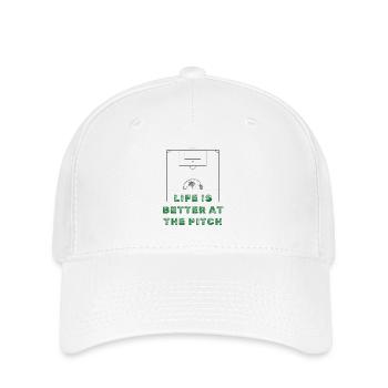 better at the pitch - Flexfit Cap - Weiß - Vorne