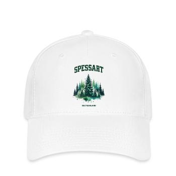 Spessart Allemagne Chemise Forêt Nature Randonnée - Casquette Flexfit - blanc - Devant