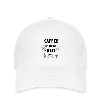 Le café est mon pouvoir – Conception de la Motivation du Café - Casquette Flexfit - blanc - Devant