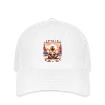Capybara State of Mind – Chill & Calm Design - Flexfit Cap - white - Front