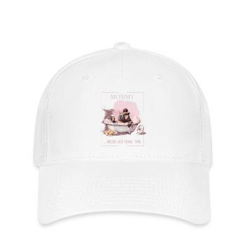 Mommy Needs Her Soak Time – Selfcare Mom Design - Flexfit Cap - white - Front