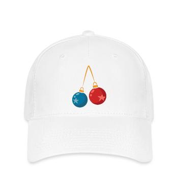 Conception de décoration de boules de Noël colorées - Casquette Flexfit - blanc - Devant