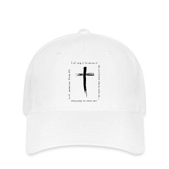 Cross Brushstroke Mercy Song - Flexfit Cap - white - Front