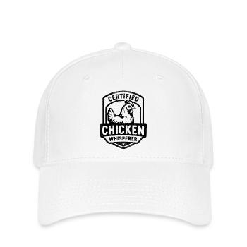 Chuchoteur de poulet certifié, Fan de poulet - Casquette Flexfit - blanc - Devant