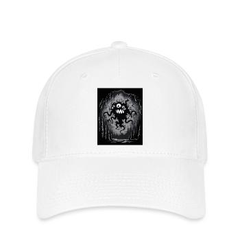 Dark Cave Monster Tentacule Graphique - Casquette Flexfit - blanc - Devant