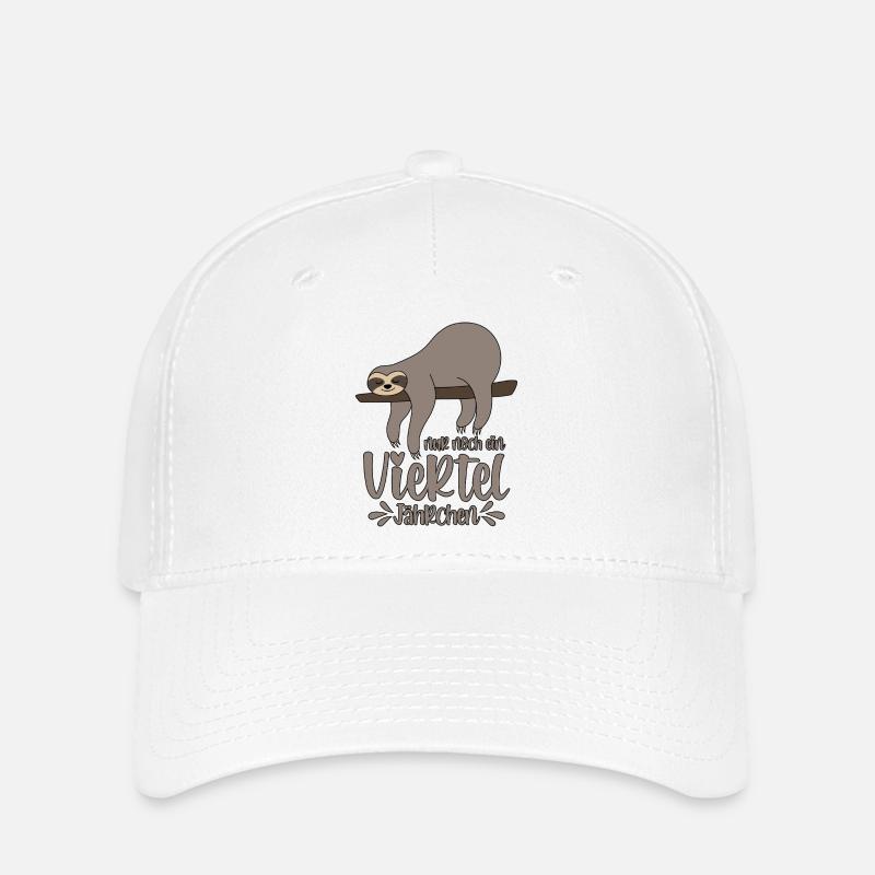 Faultier Schlafmütze Nur noch ein viertel Jährchen - Flexfit Cap - Weiß
