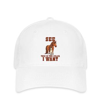 Humour Cheval Cavalier Équitation - Casquette Flexfit - blanc - Devant