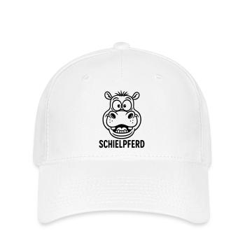 schielpferd kinder witz - Flexfit Cap - Weiß - Vorne