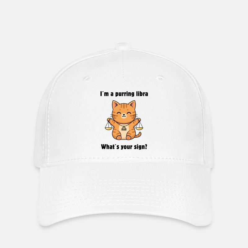 Zodiac sign Libra Cat – Cute Libra Zodiac - Flexfit Cap - white