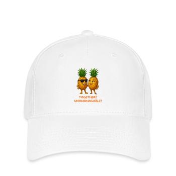 Duo Ananas : Ensemble Unpineapple - Casquette Flexfit - blanc - Devant
