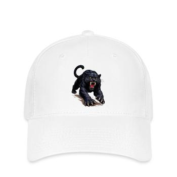 Schwarzer Panther Angriff - Flexfit Cap - white - Front