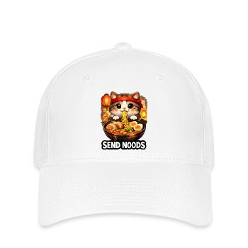 Ramen Cat Send Noods - Flexfit Cap - white - Front
