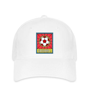 Stained Glass Soccer Goal - Flexfit Cap - white - Front