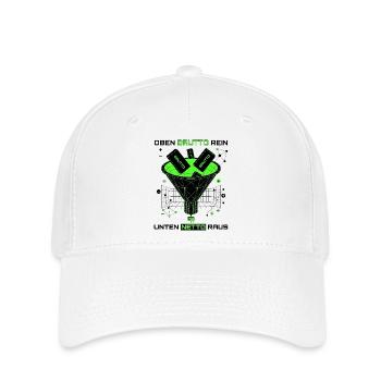 Top gross in bottom net out - Flexfit Cap - white - Front