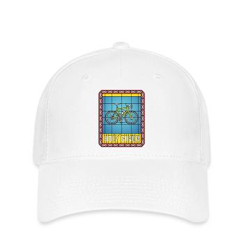 Bicycle Stained Glass - Flexfit Cap - white - Front