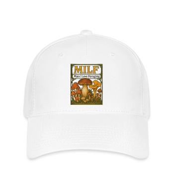 Mushroom Foraging Vintage Panel - Flexfit Cap - white - Front