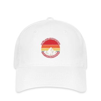 Montagnes Crépuscule Retro Marmotte - Casquette Flexfit - blanc - Devant