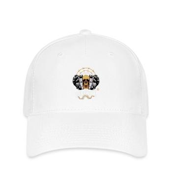 Cercle crâné avec fil barbelé - Casquette Flexfit - blanc - Devant