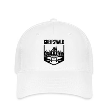 Greifswald Silhouette Wahrzeichen - Flexfit Cap - Weiß - Vorne