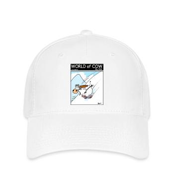 Welt der Kuh-Skifahren - Flexfit Cap - Weiß - Vorne