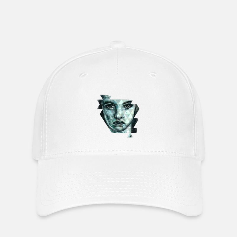 Gesicht - Flexfit Cap - Weiß