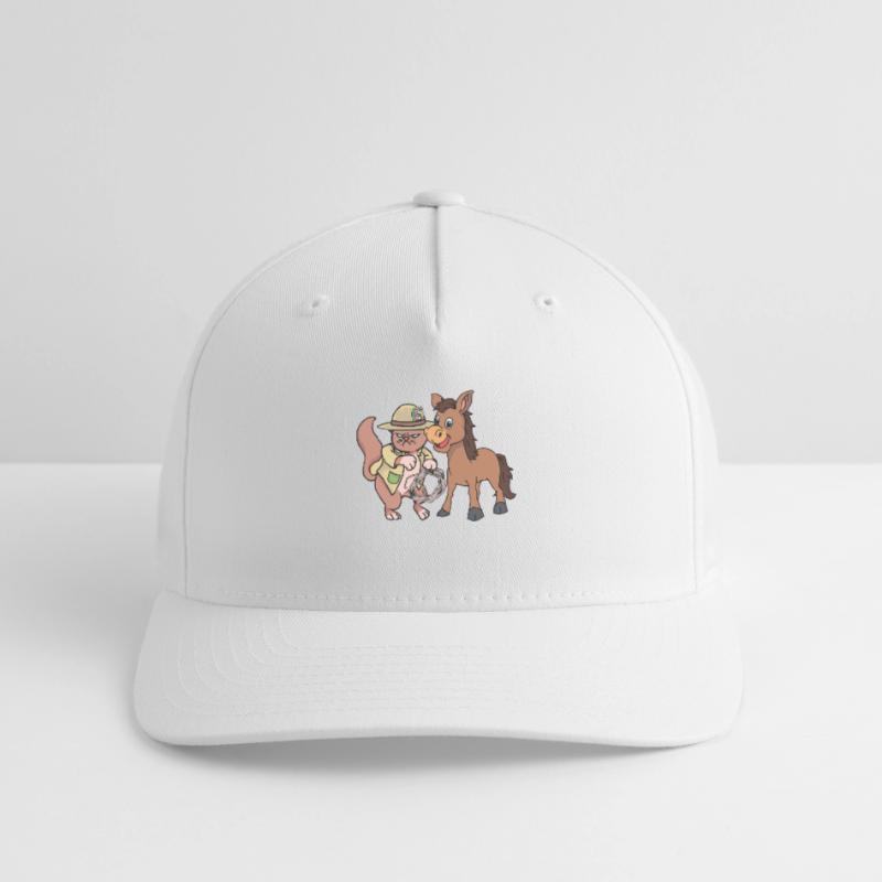 Wilder Westen Katze Esel Pferd Reiter Farmer Kind Flexfit Cap