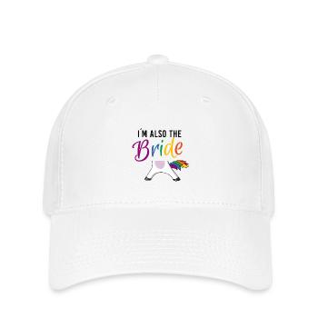 licorne LGBTQ également mariée enterrement de vie de jeune fille - Casquette Flexfit - blanc - Devant